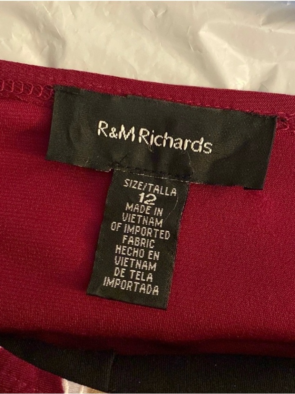 R & M Richards 3/4 Sleeve Medallion Print Jacket Dress with removable necklace - Picture 5 of 5
